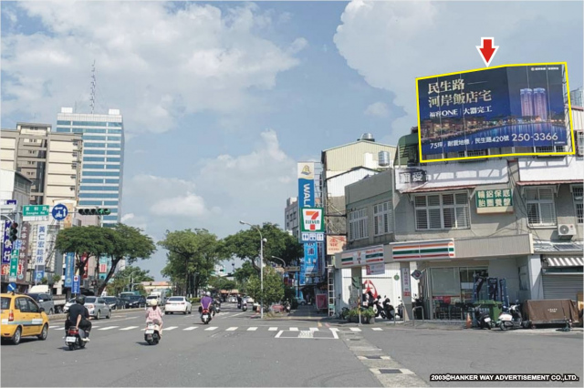 TN-S-190【漢可威廣告】南市東區小東路東和路口往中華路