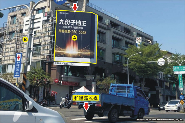 HW-N-0155A【漢可威廣告】南市北區和緯路三段&文賢一