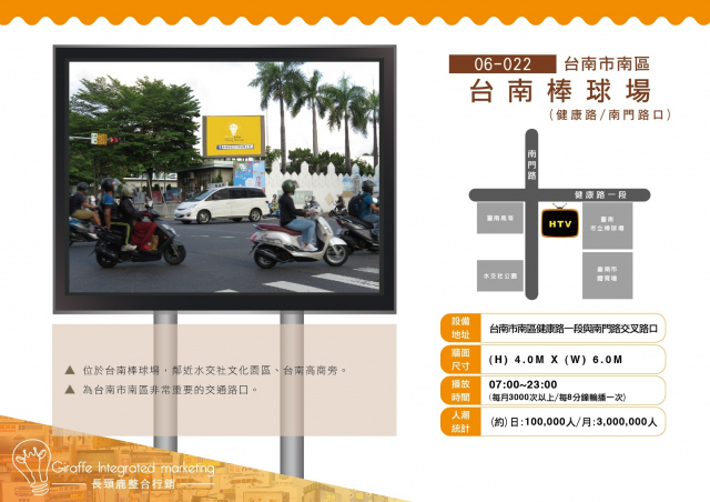 台南市南區 健康路南門路口 台南棒球場